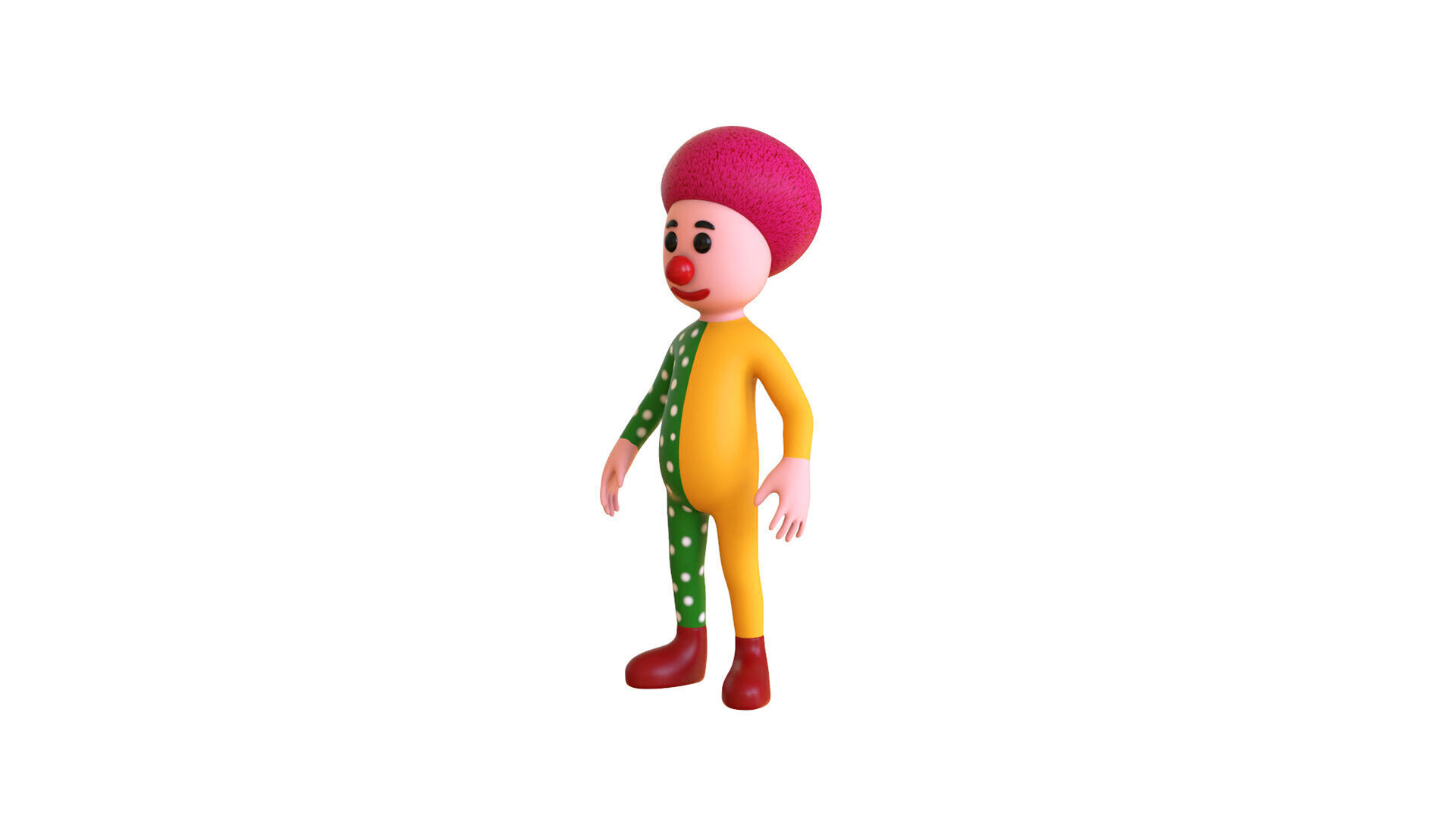 Low-Poly Clown 01 Animated Low-poly 3D model_18