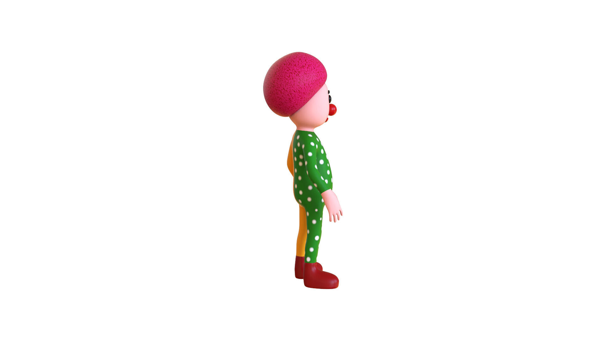 Low-Poly Clown 01 Animated Low-poly 3D model_15