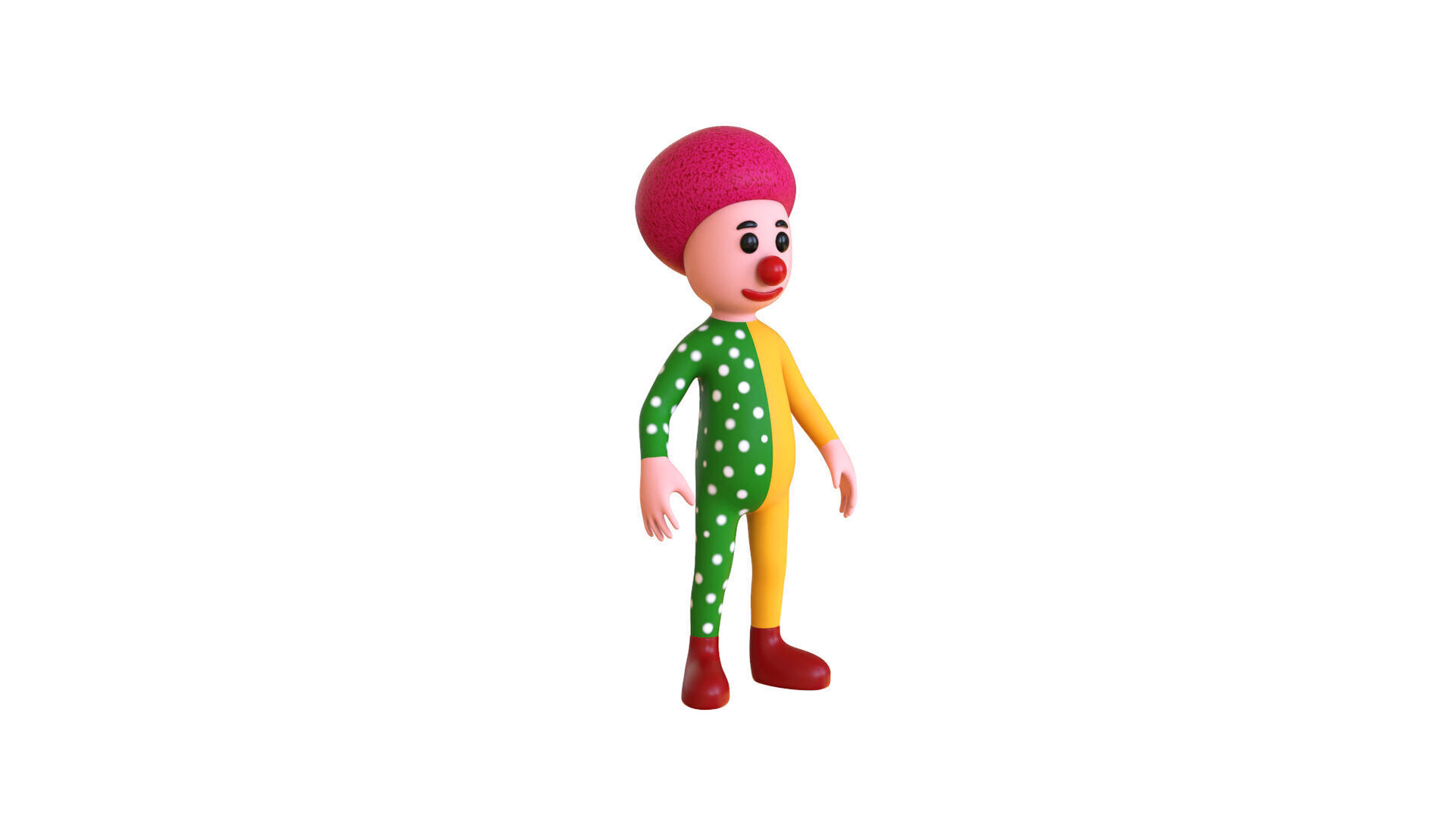 Low-Poly Clown 01 Animated Low-poly 3D model_6