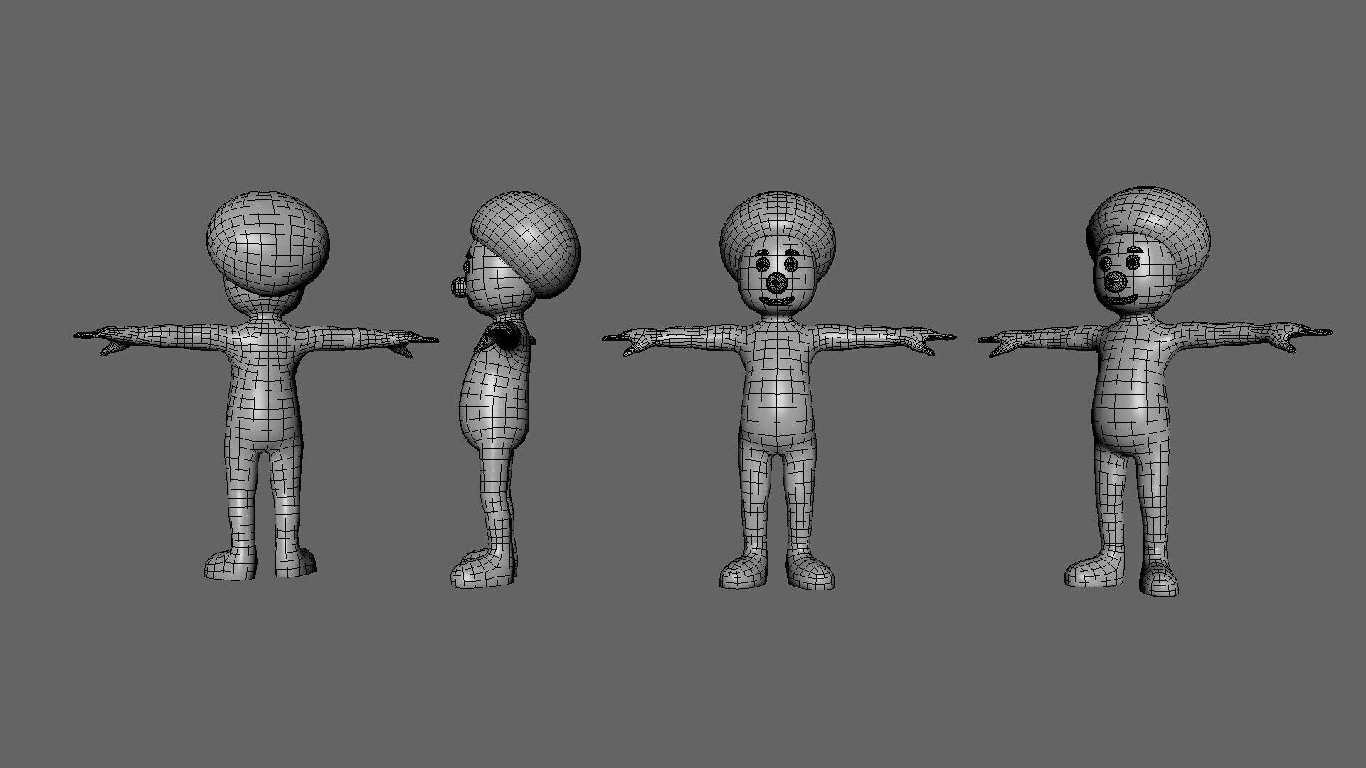Low-Poly Clown 01 Animated Low-poly 3D model_8