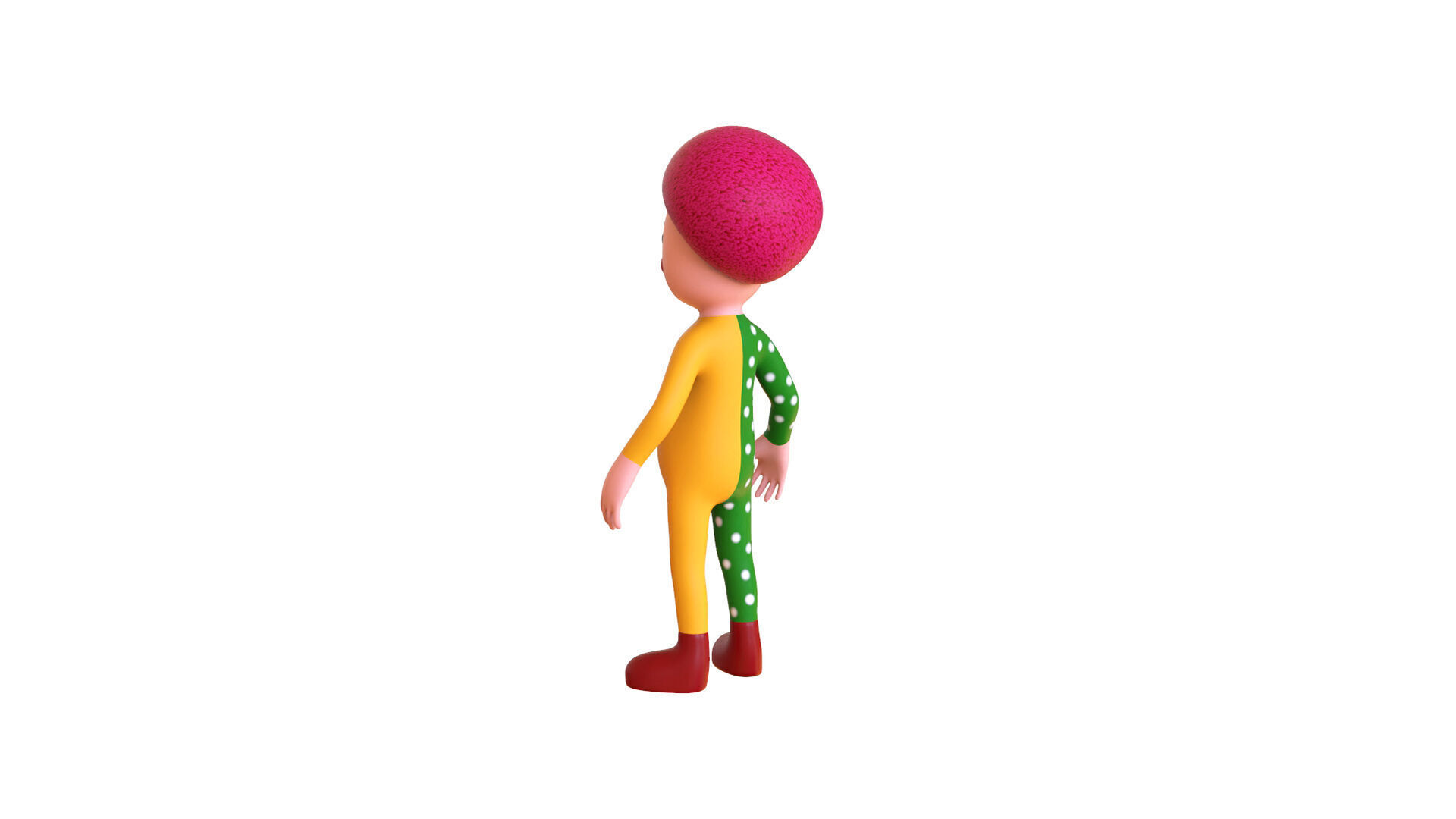 Low-Poly Clown 01 Animated Low-poly 3D model_11