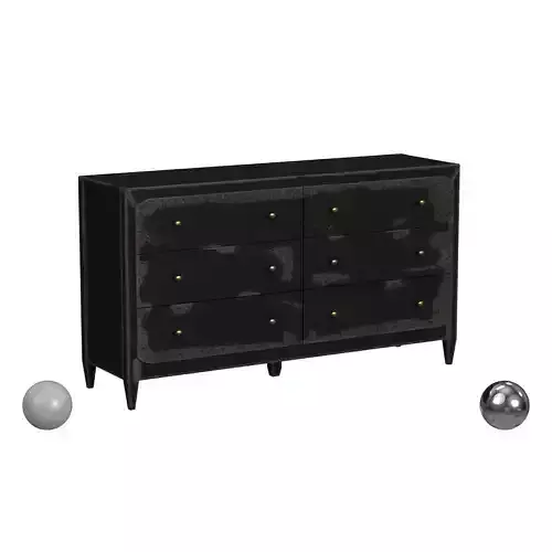 Hooker Ciao Bella Six-Drawer Dresser 3D model