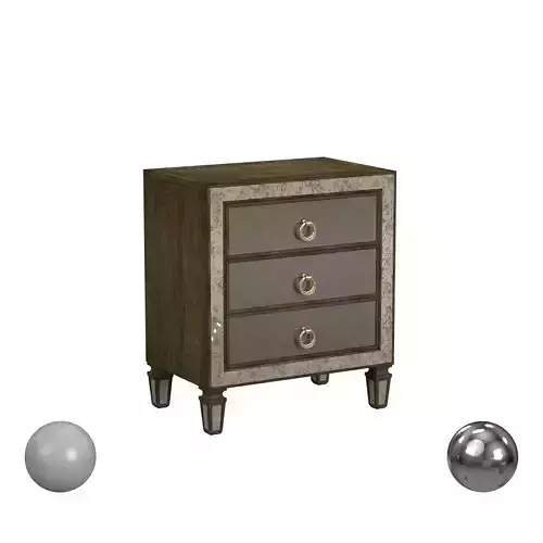 Hooker Furniture 3 Drawers Hardwood Nightstand 3D model