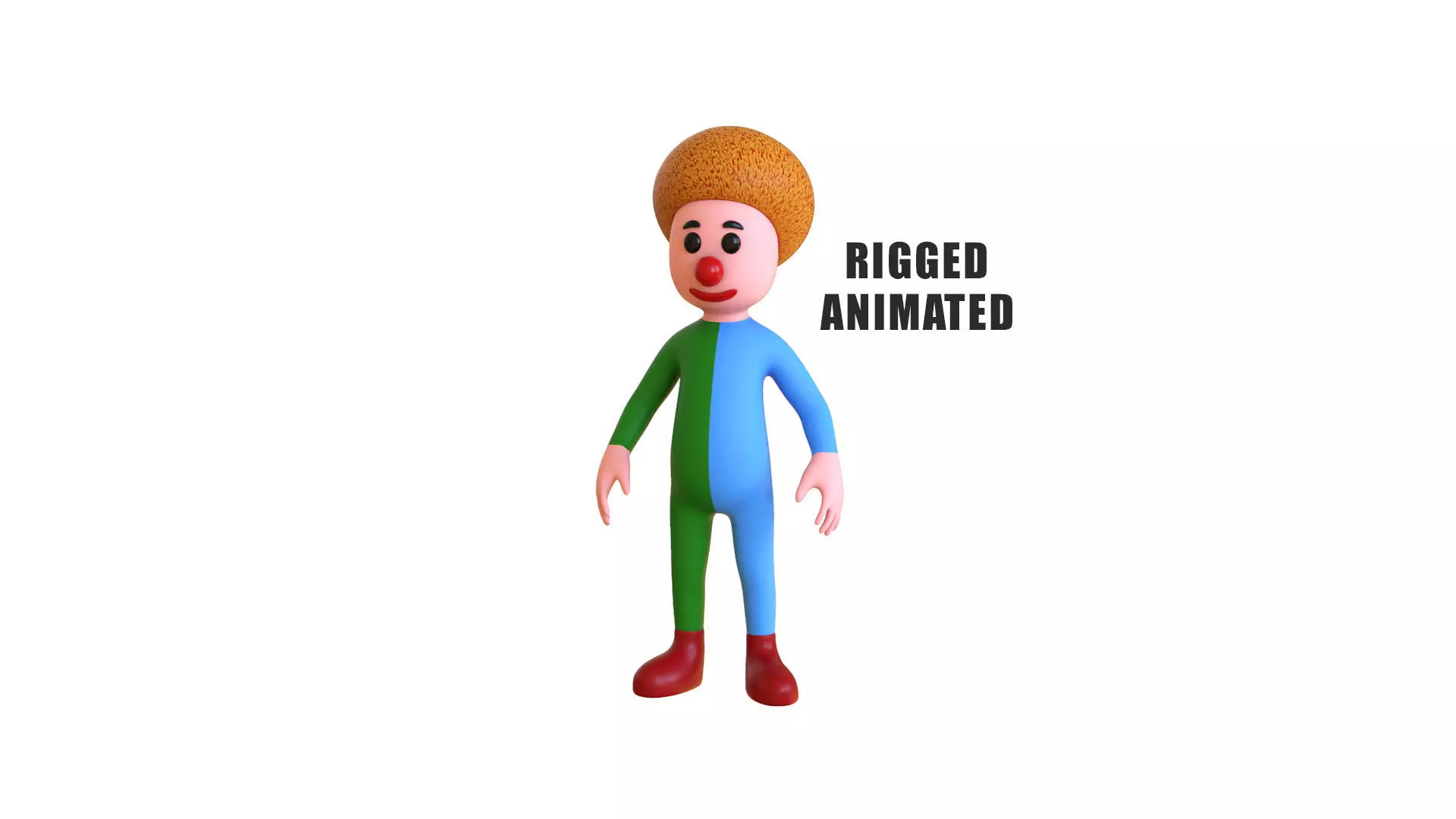 Low-Poly Clown 02 Animated Low-poly 3D model