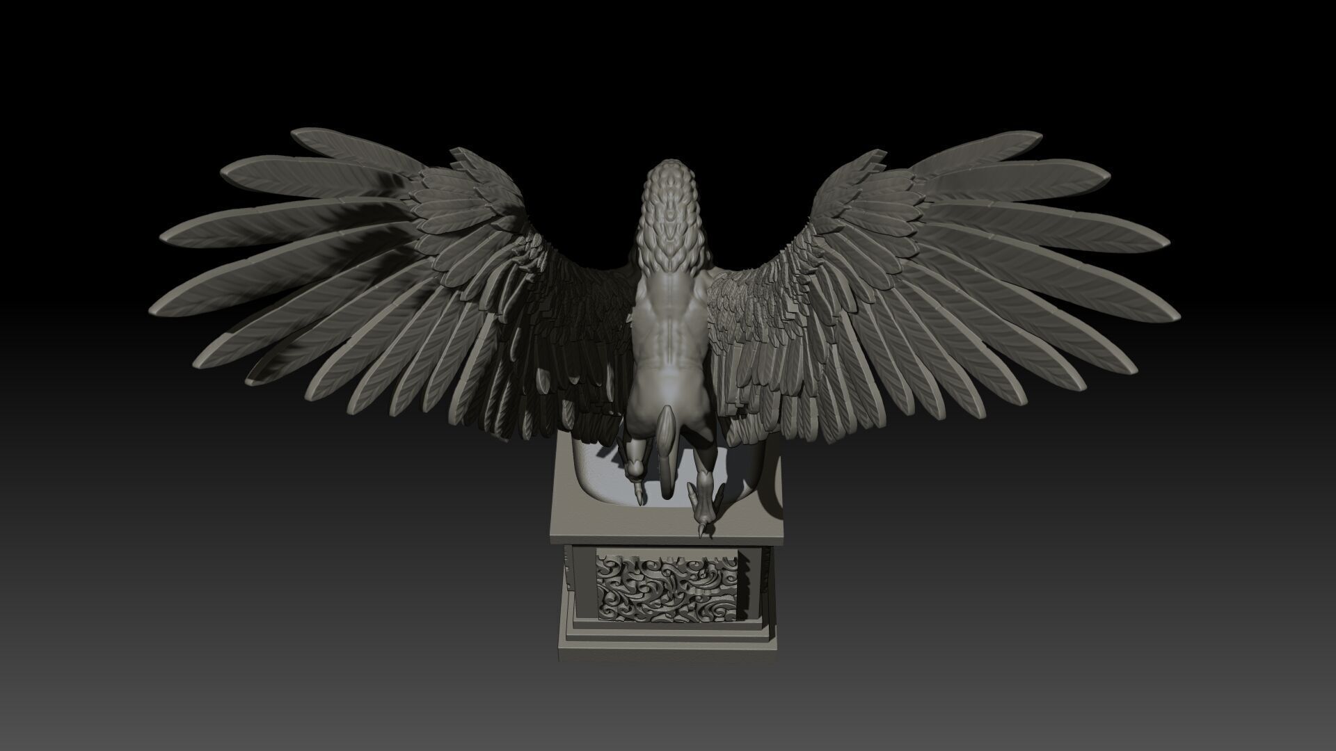 Griffon High Poly for 3d Print 3D print model_23