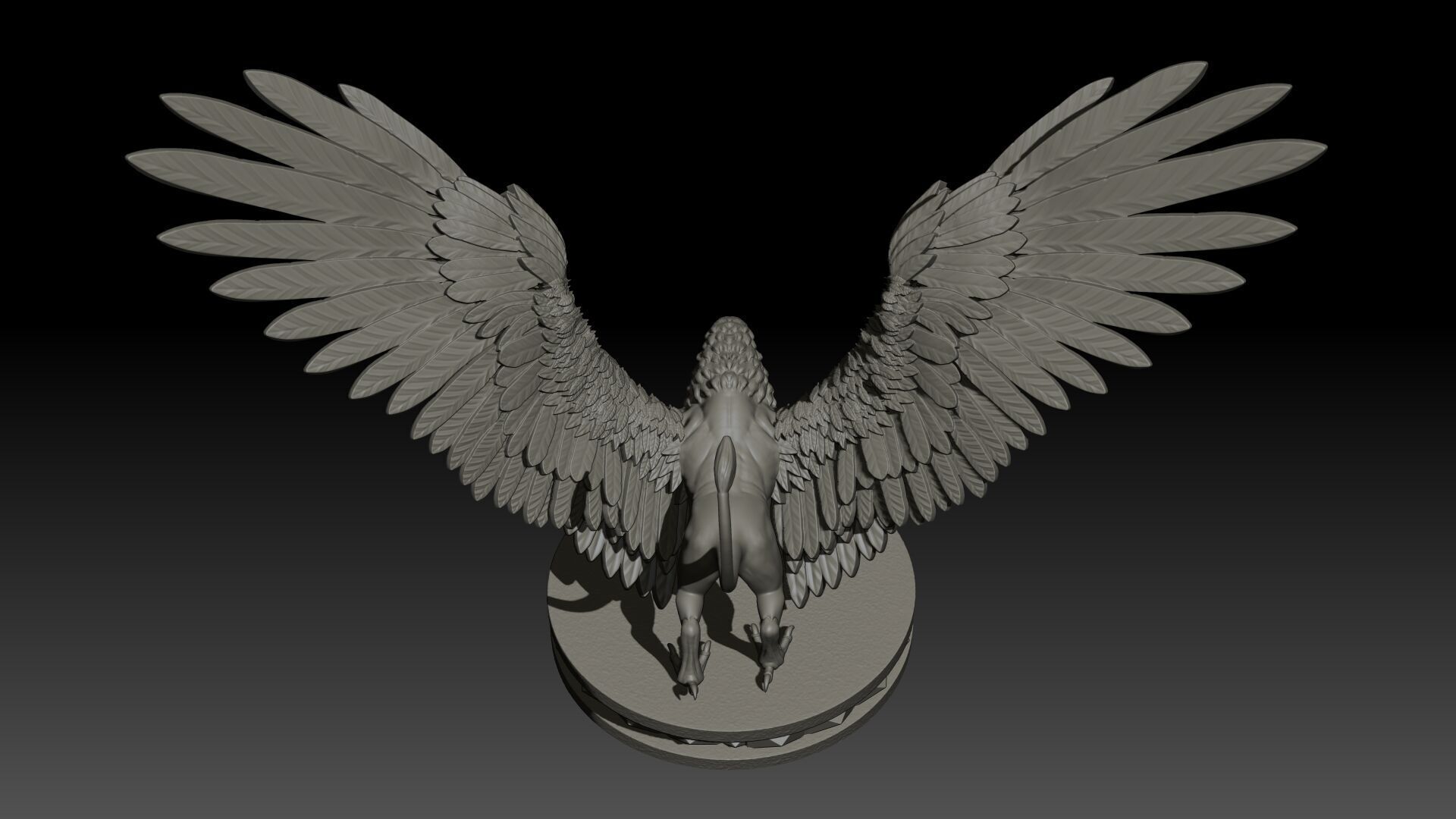 Griffon High Poly for 3d Print 3D print model_22