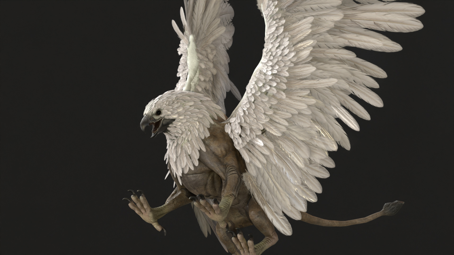 Griffon High Poly for 3d Print 3D print model_24