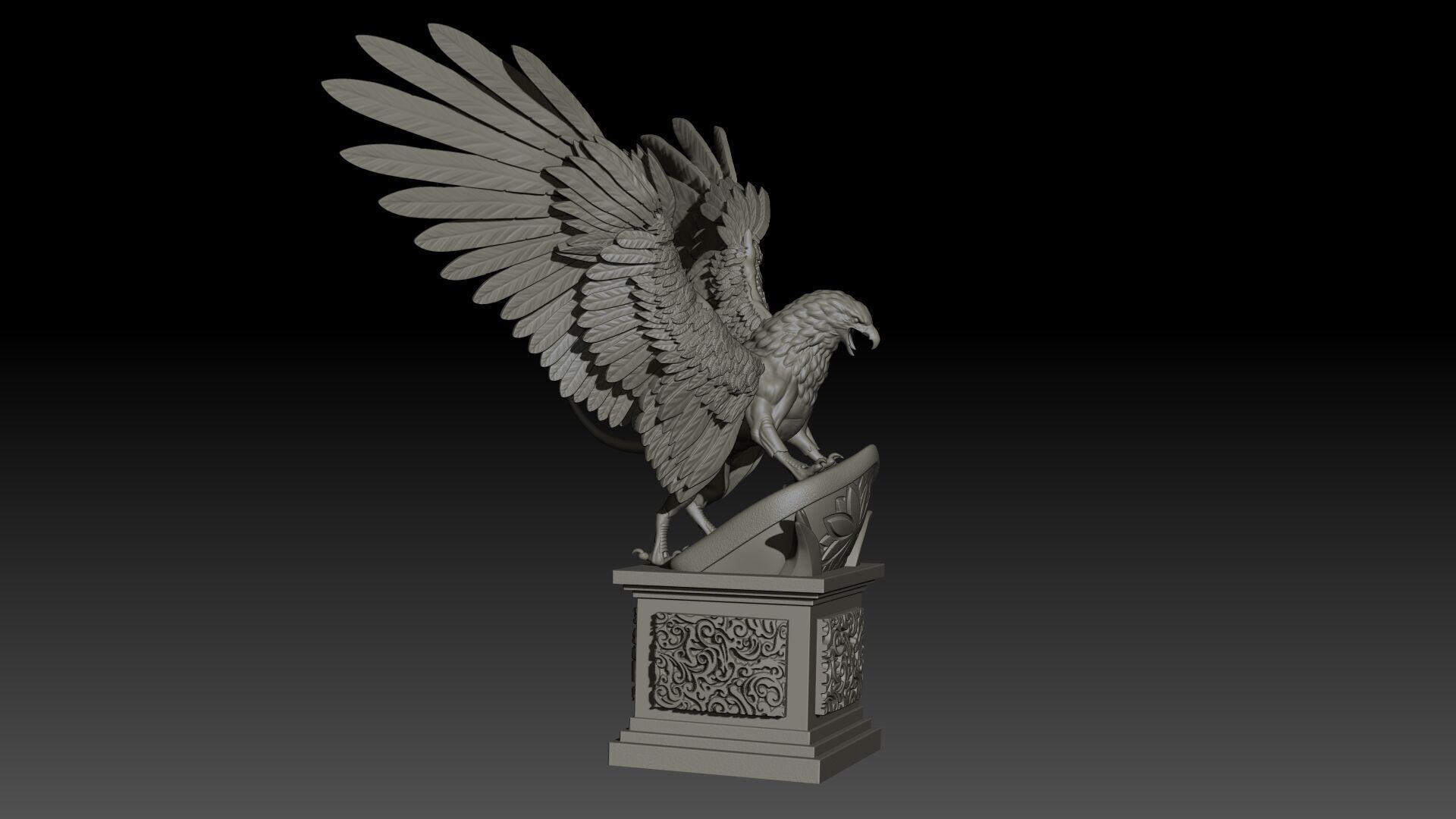 Griffon High Poly for 3d Print 3D print model_15