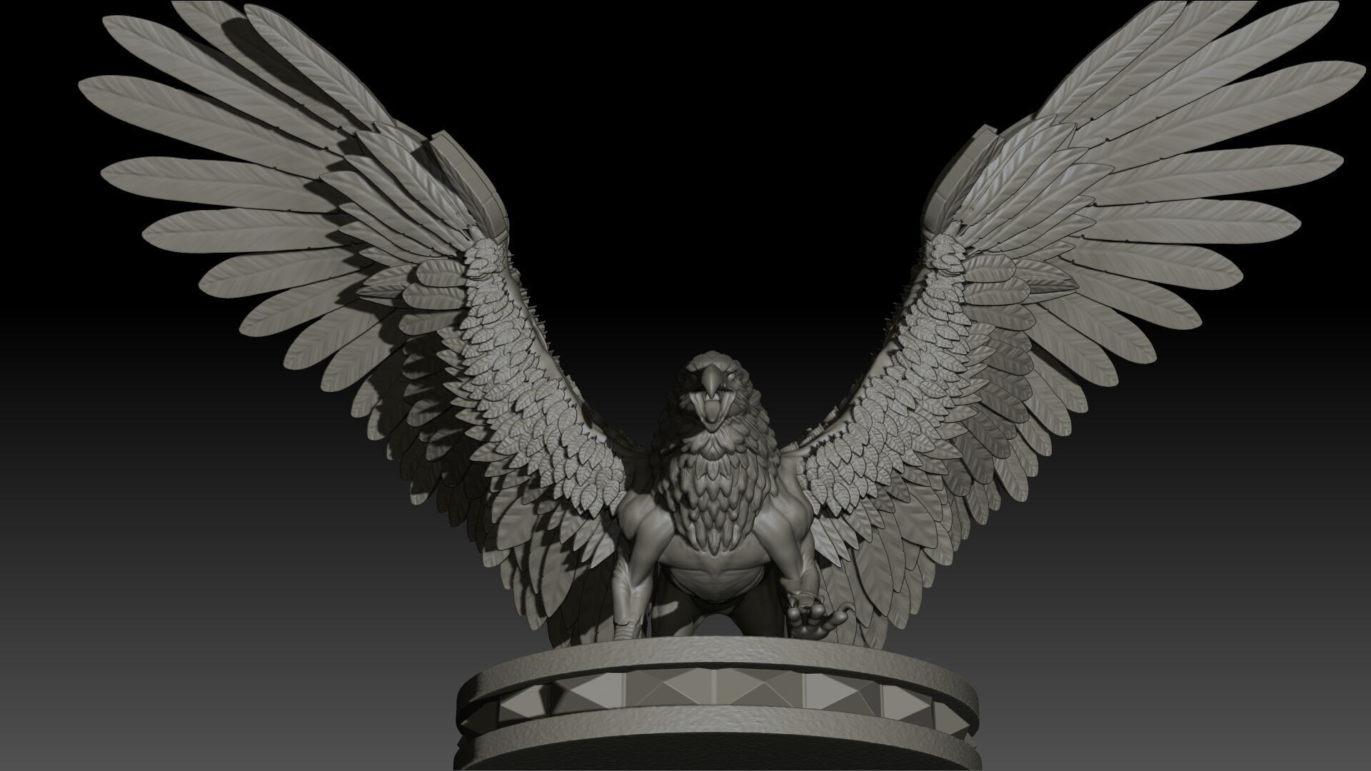 Griffon High Poly for 3d Print 3D print model_16