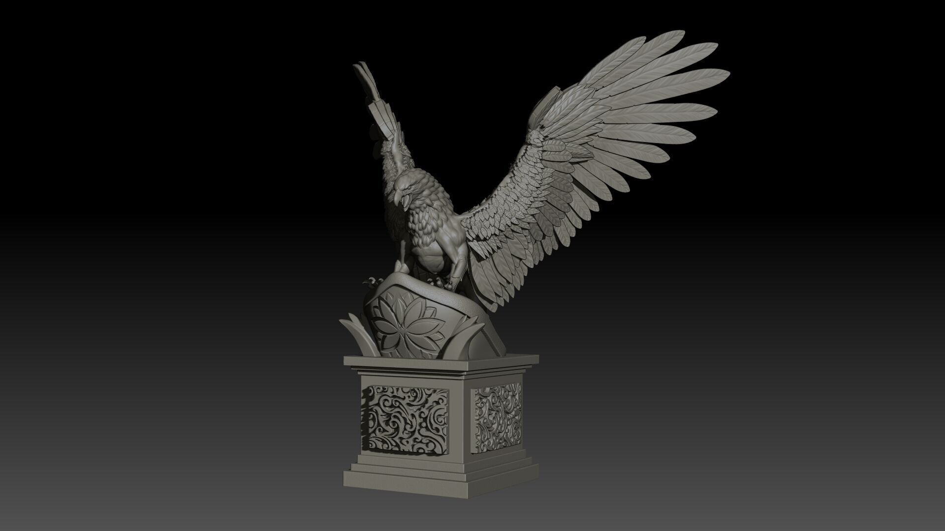 Griffon High Poly for 3d Print 3D print model_4