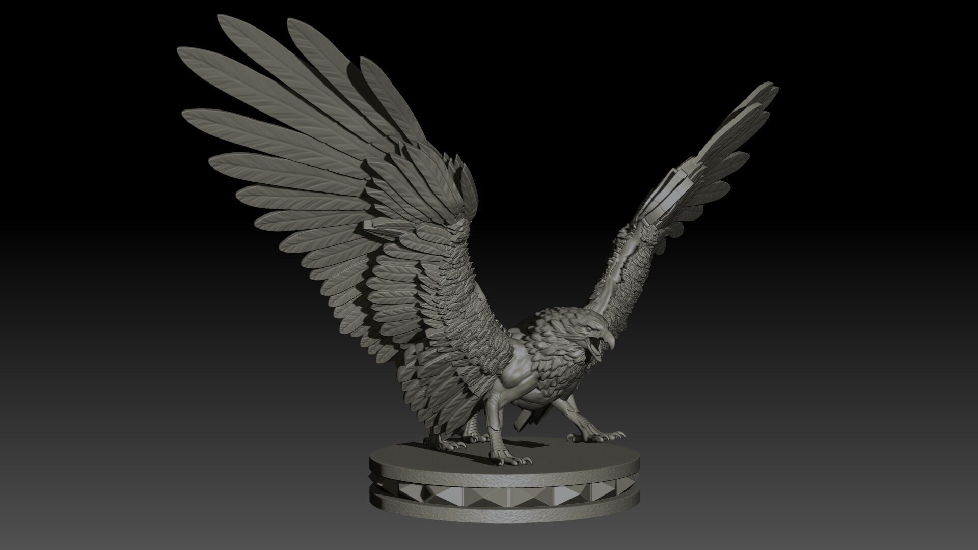 Griffon High Poly for 3d Print 3D print model_14
