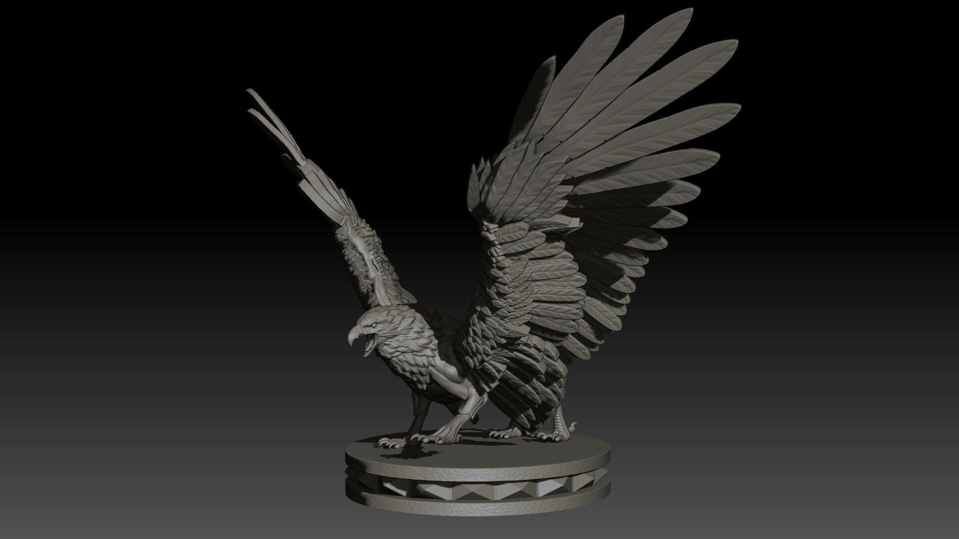 Griffon High Poly for 3d Print 3D print model_8