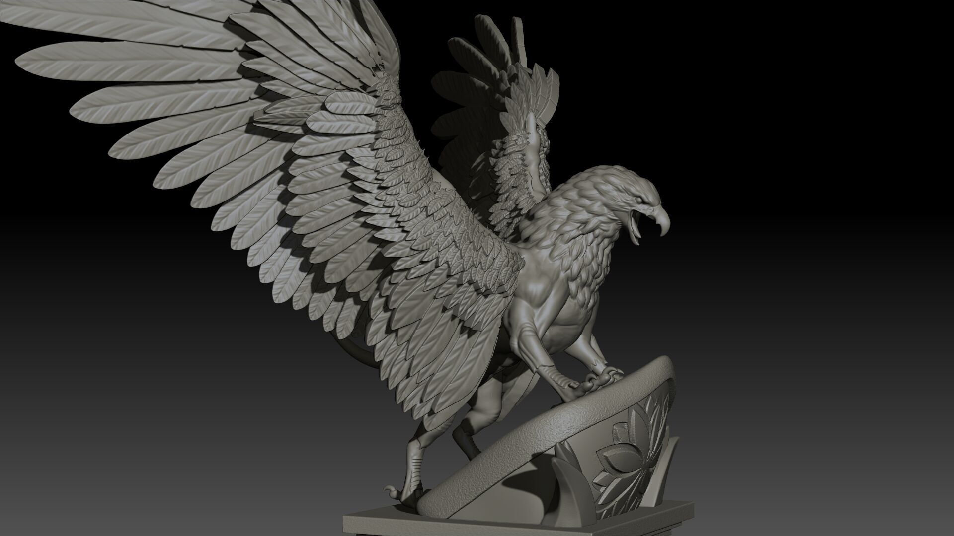Griffon High Poly for 3d Print 3D print model_17
