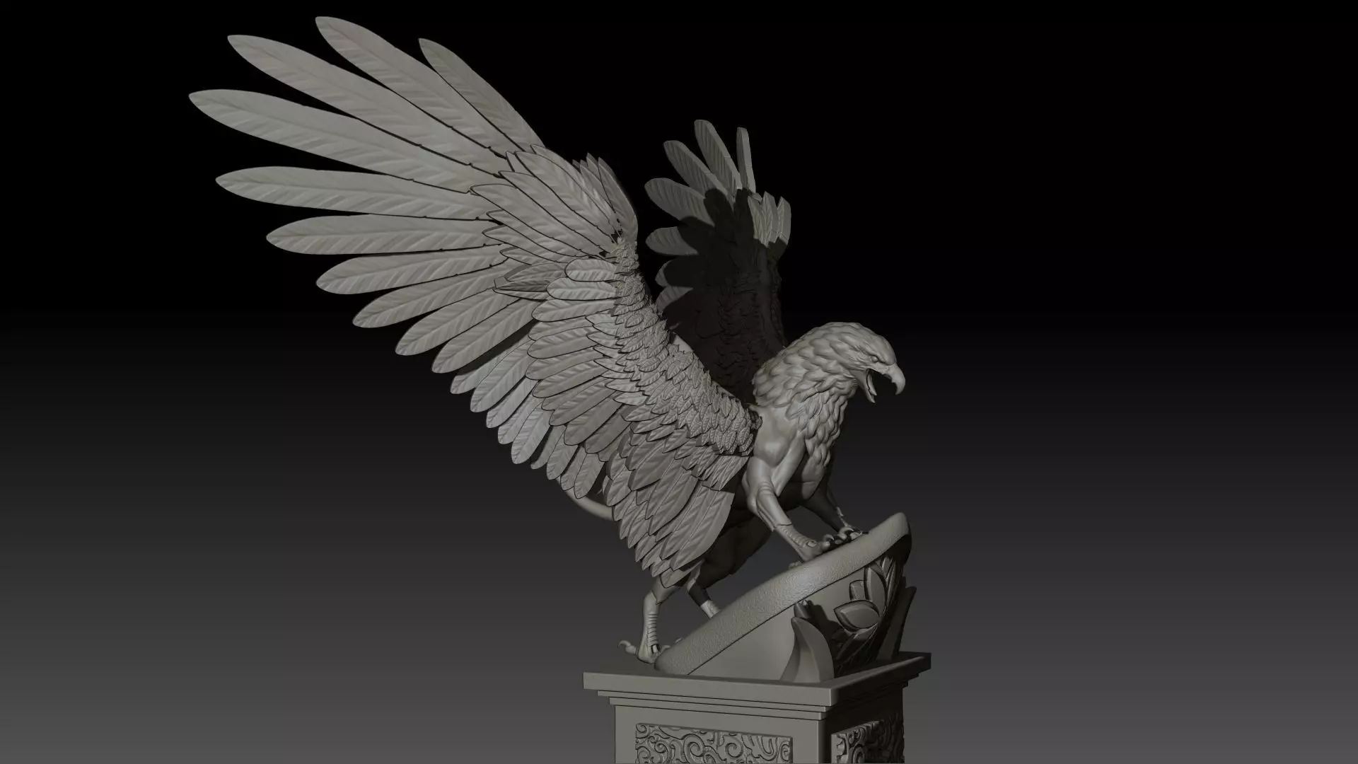 Griffon High Poly for 3d Print 3D print model_0