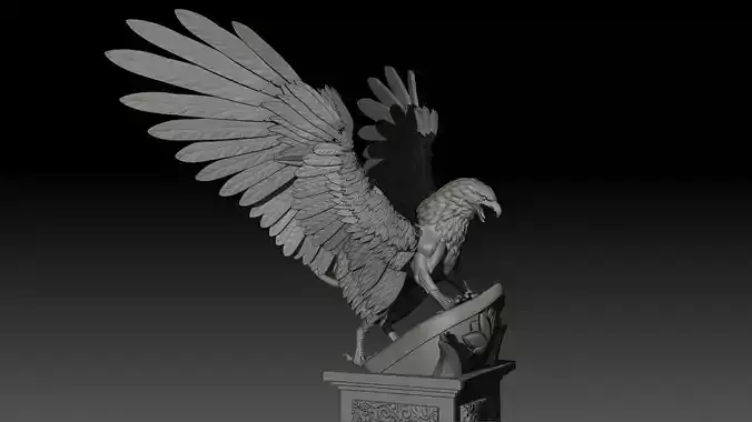 Griffon High Poly for 3d Print 3D print model