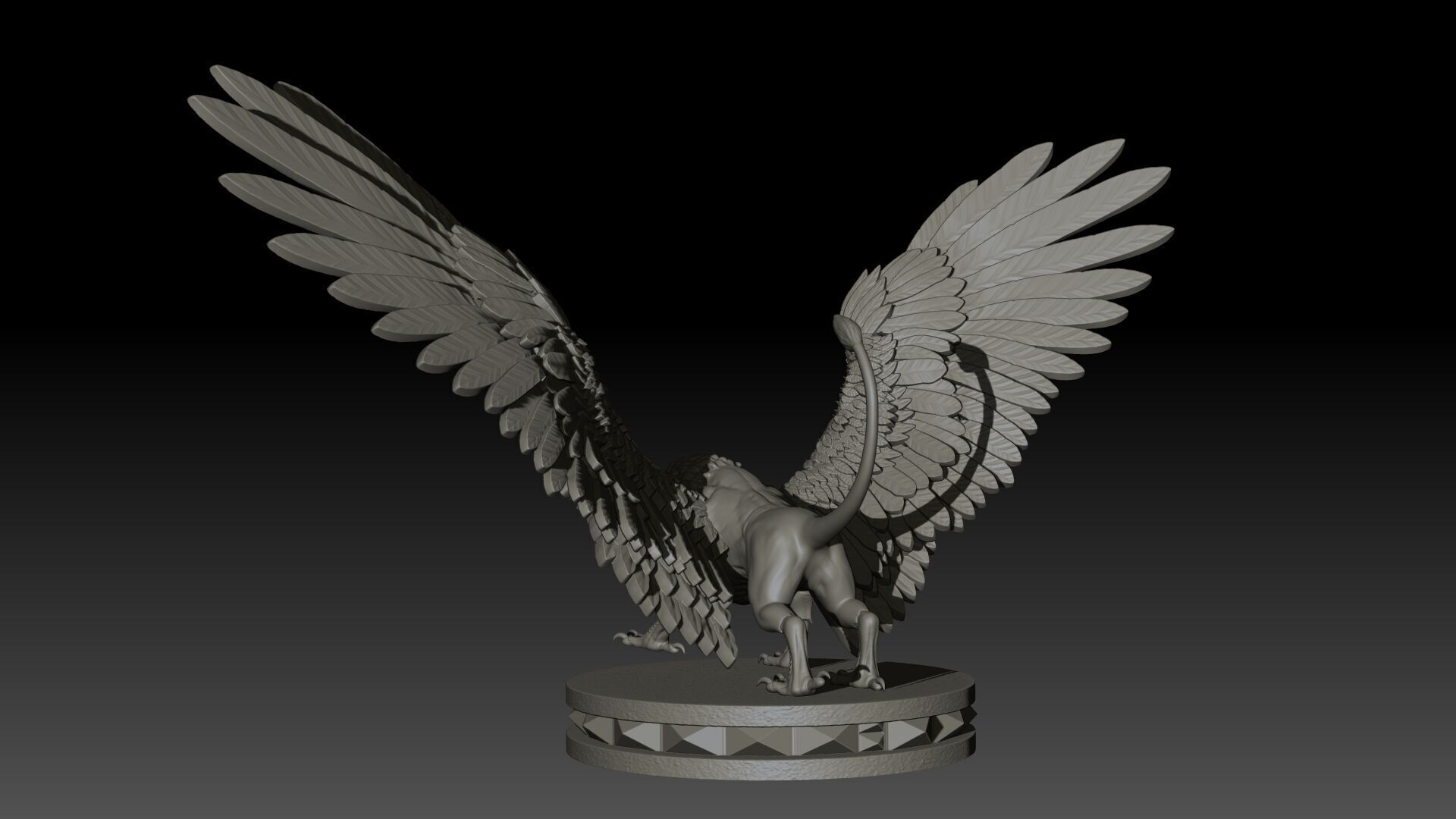 Griffon High Poly for 3d Print 3D print model_10