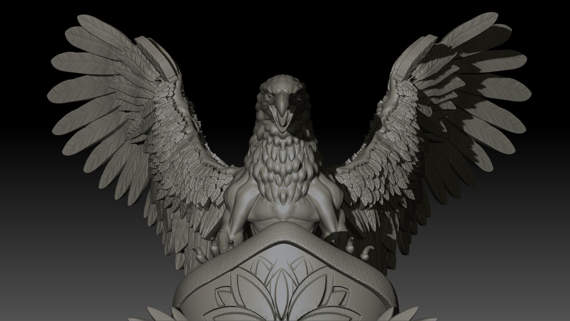 Griffon High Poly for 3d Print 3D print model_7