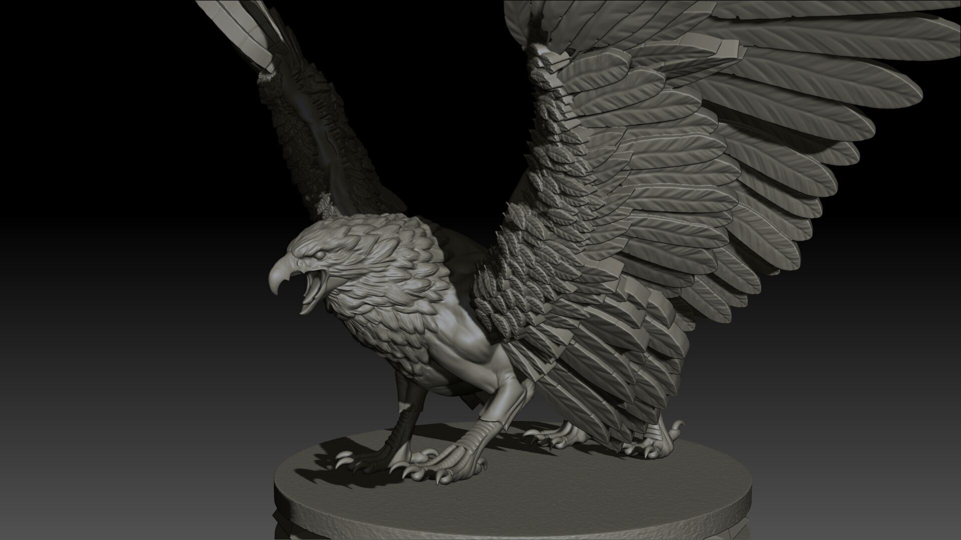 Griffon High Poly for 3d Print 3D print model_5