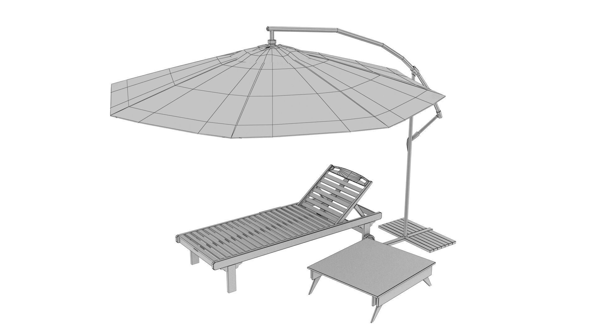 OUTDOOR FURNITURE 34 Low-poly 3D model_8