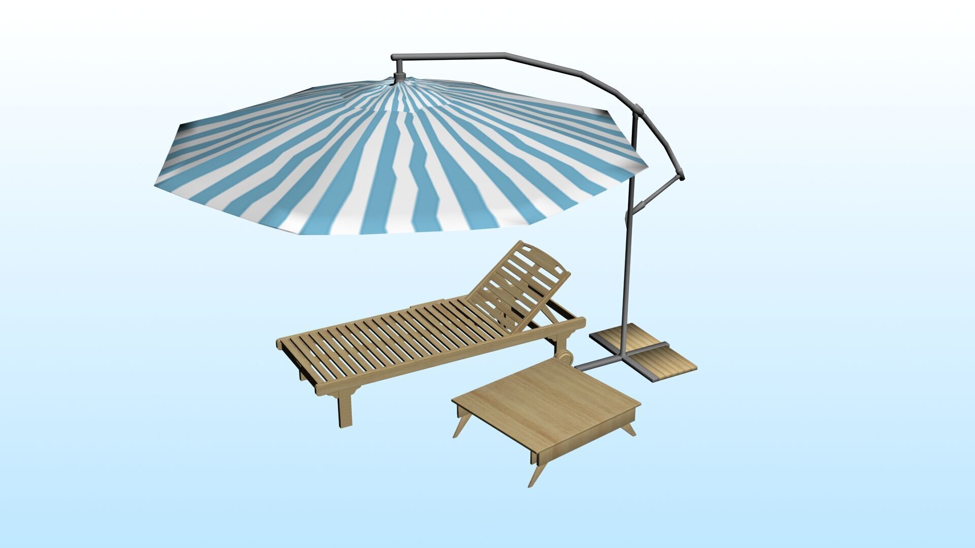 OUTDOOR FURNITURE 34 Low-poly 3D model_2