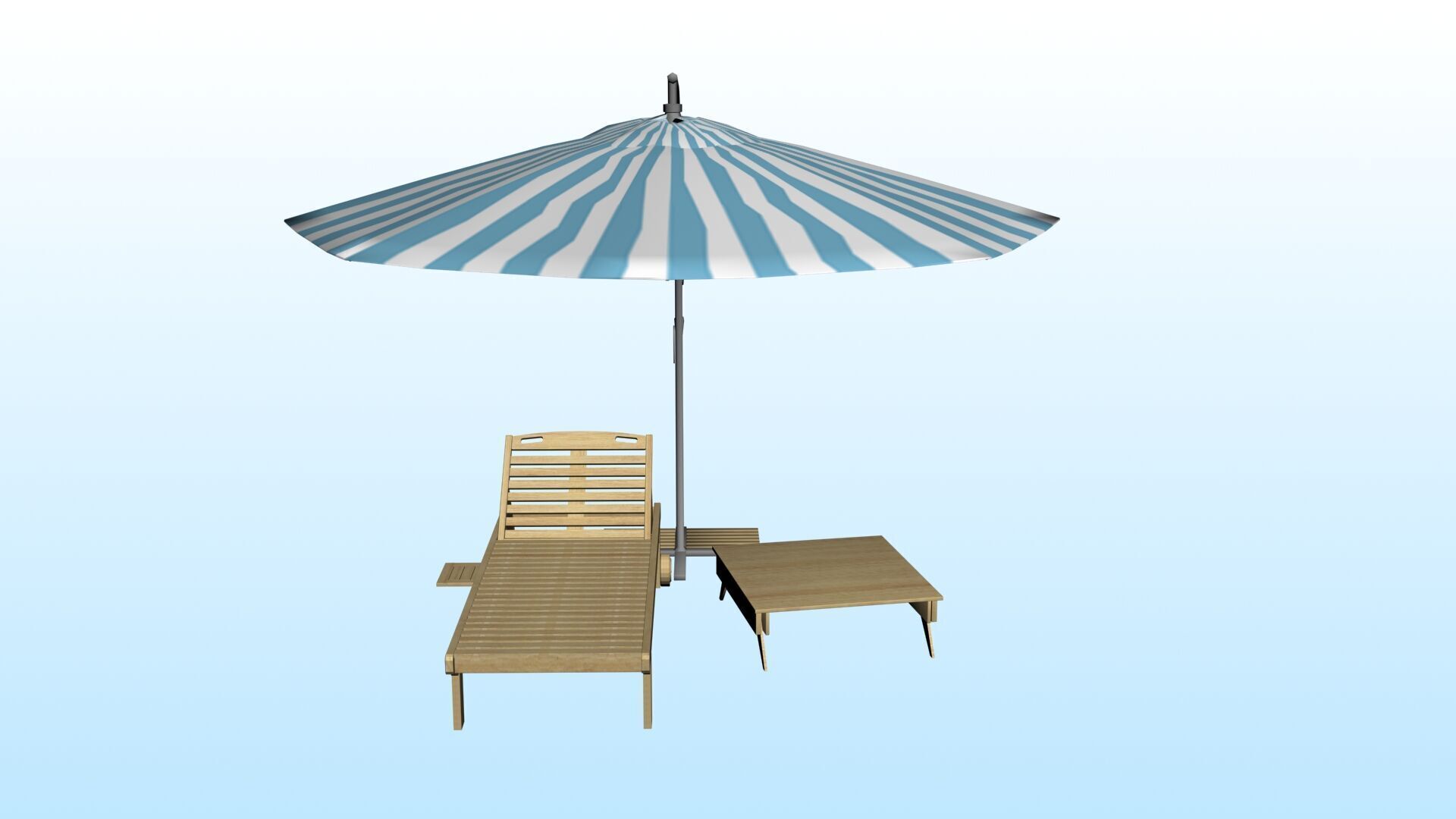 OUTDOOR FURNITURE 34 Low-poly 3D model_3