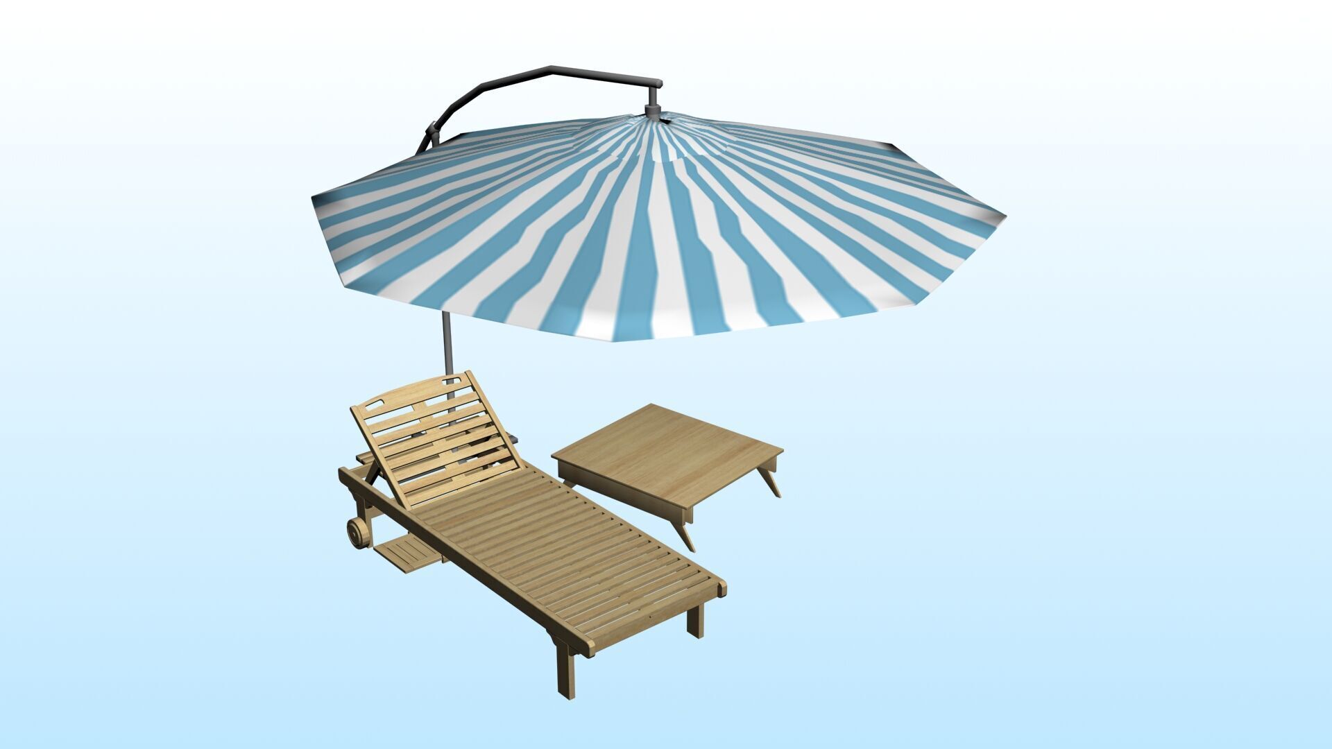 OUTDOOR FURNITURE 34 Low-poly 3D model_1