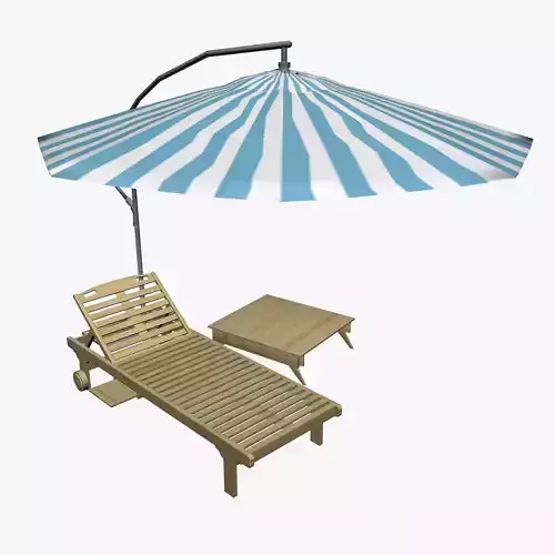 OUTDOOR FURNITURE 34 Low-poly 3D model