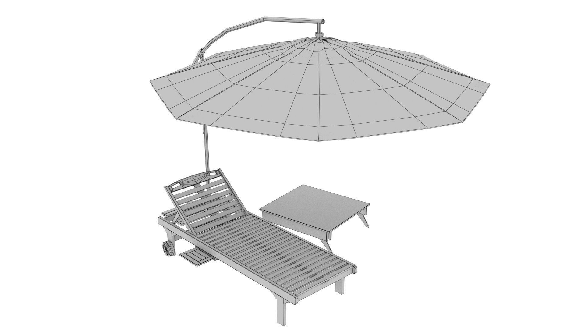 OUTDOOR FURNITURE 34 Low-poly 3D model_7