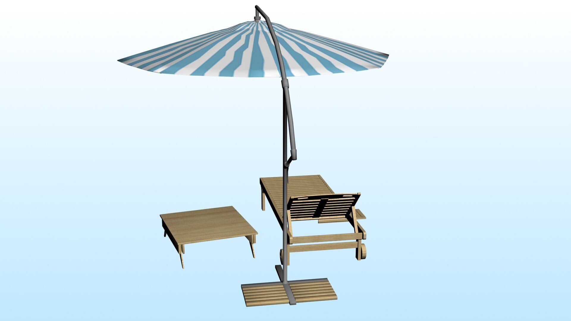 OUTDOOR FURNITURE 34 Low-poly 3D model_4