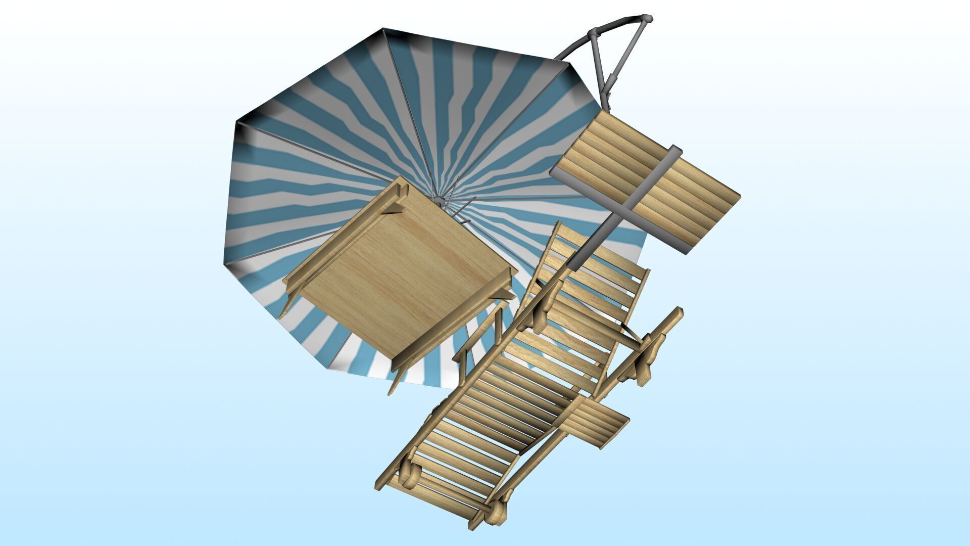 OUTDOOR FURNITURE 35 Low-poly 3D model_6