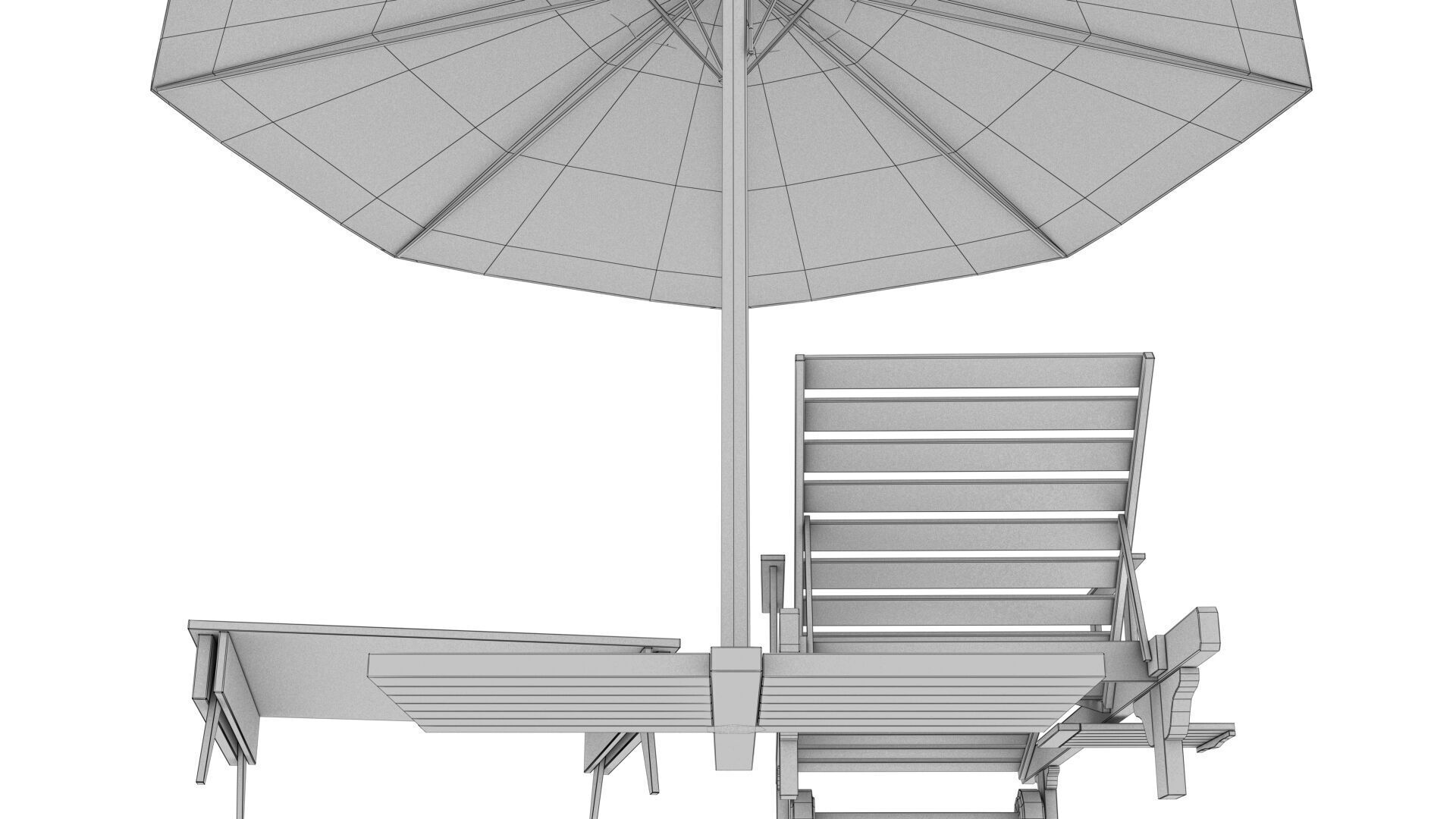 OUTDOOR FURNITURE 35 Low-poly 3D model_9