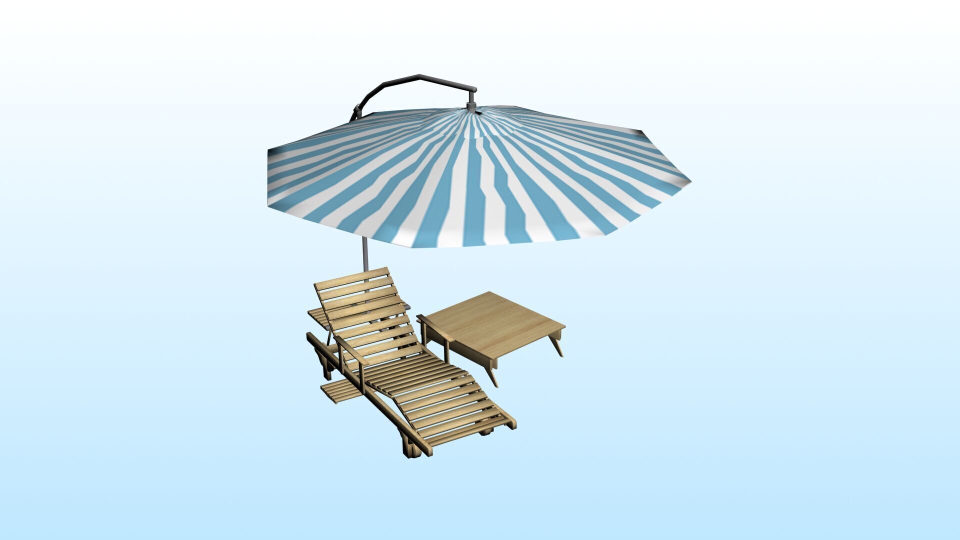 OUTDOOR FURNITURE 35 Low-poly 3D model_1