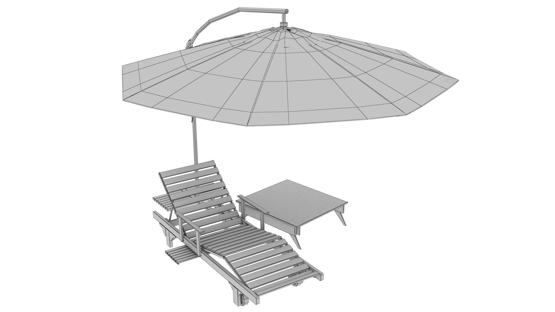 OUTDOOR FURNITURE 35 Low-poly 3D model_7