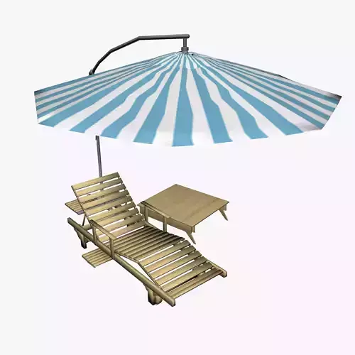 OUTDOOR FURNITURE 35 Low-poly 3D model