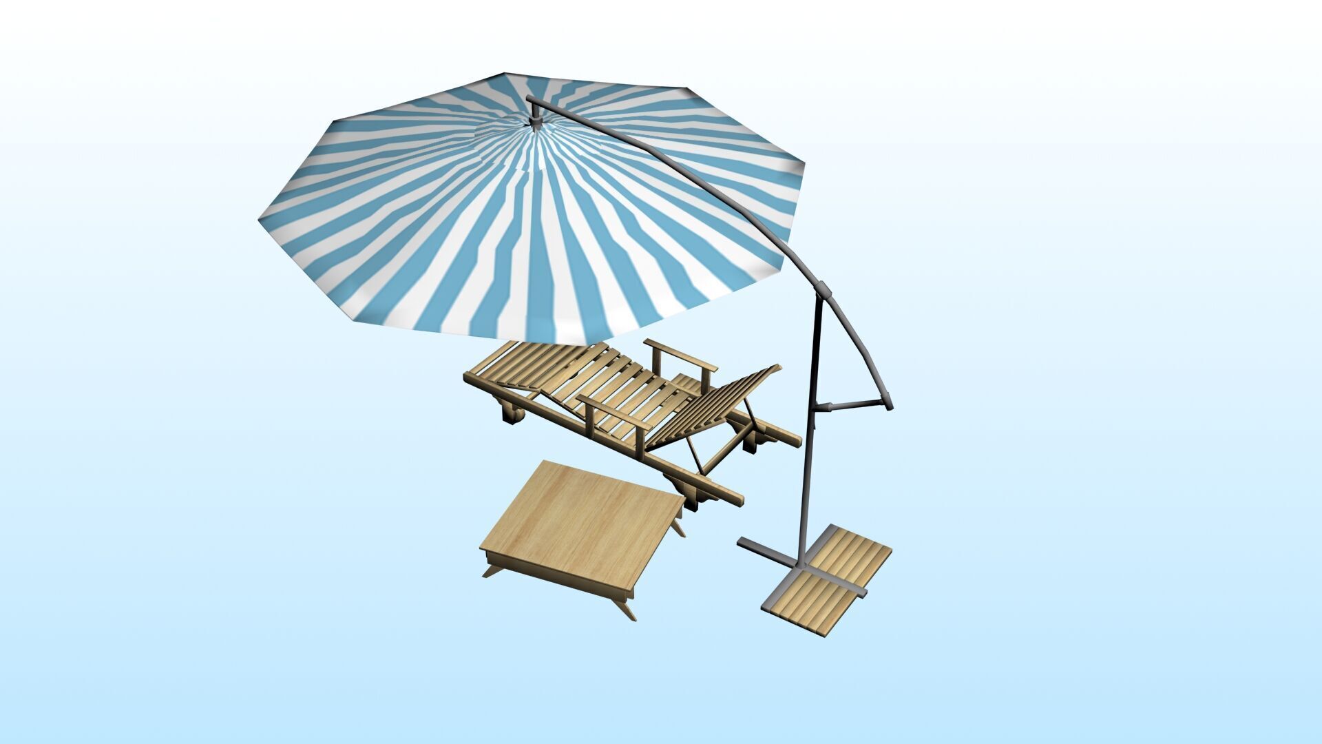 OUTDOOR FURNITURE 35 Low-poly 3D model_2
