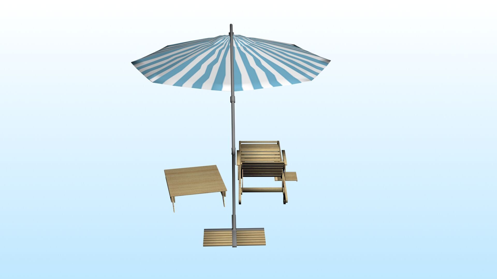 OUTDOOR FURNITURE 35 Low-poly 3D model_4