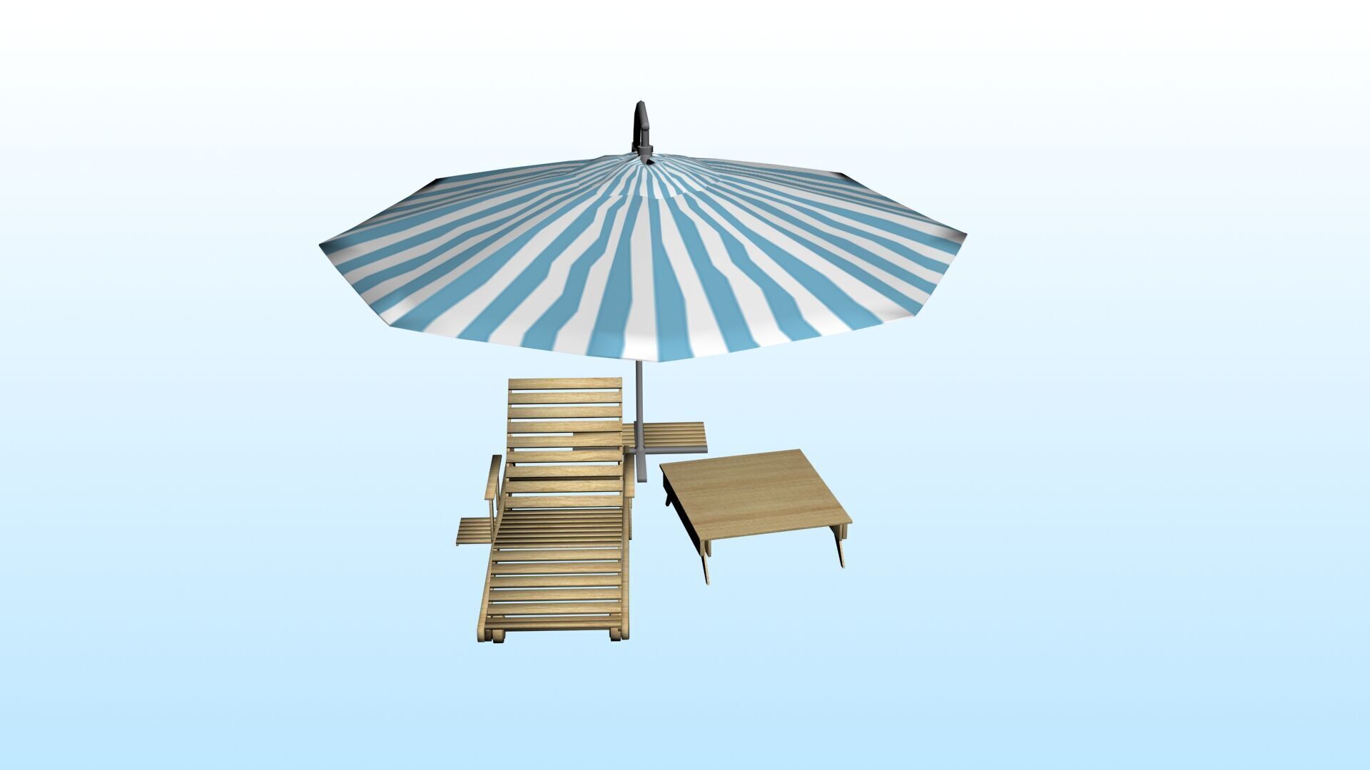OUTDOOR FURNITURE 35 Low-poly 3D model_3