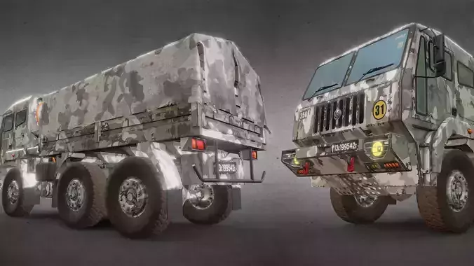 Army Truck Version 4 - Tarpaulin