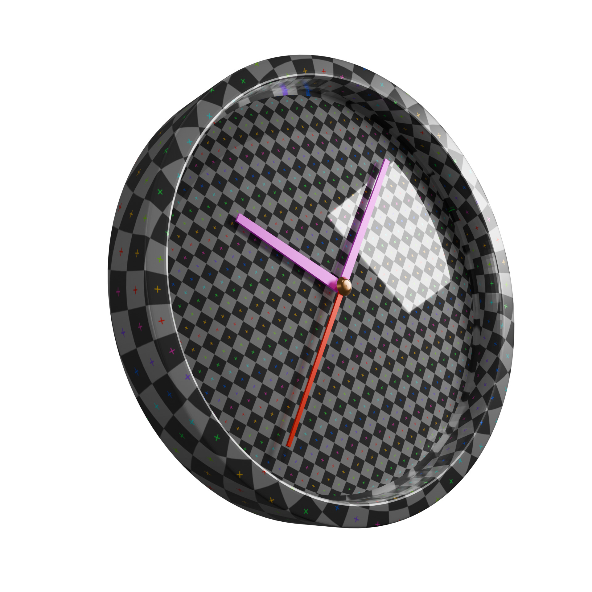 Realistic Wall Clock 3D Model Omega Style Low-Poly Free 3D model_5