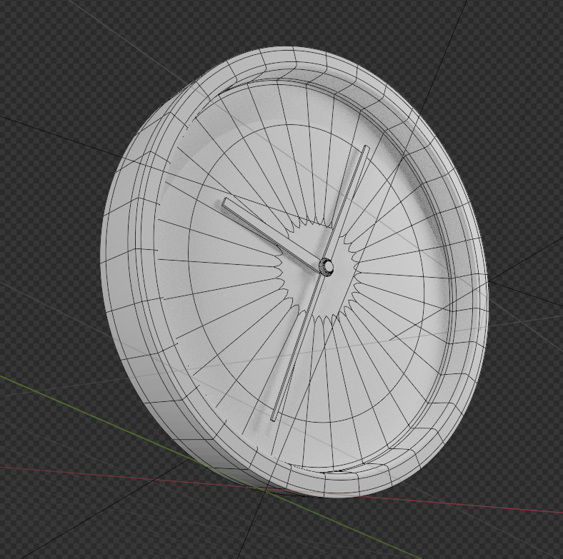 Realistic Wall Clock 3D Model Omega Style Low-Poly Free 3D model_4