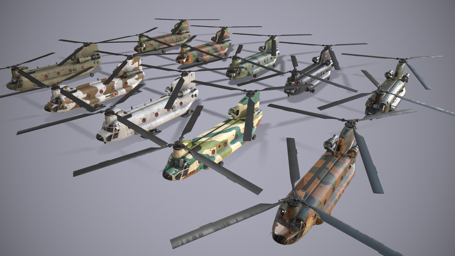 Helicopters Chinook CH-47 Collection _12