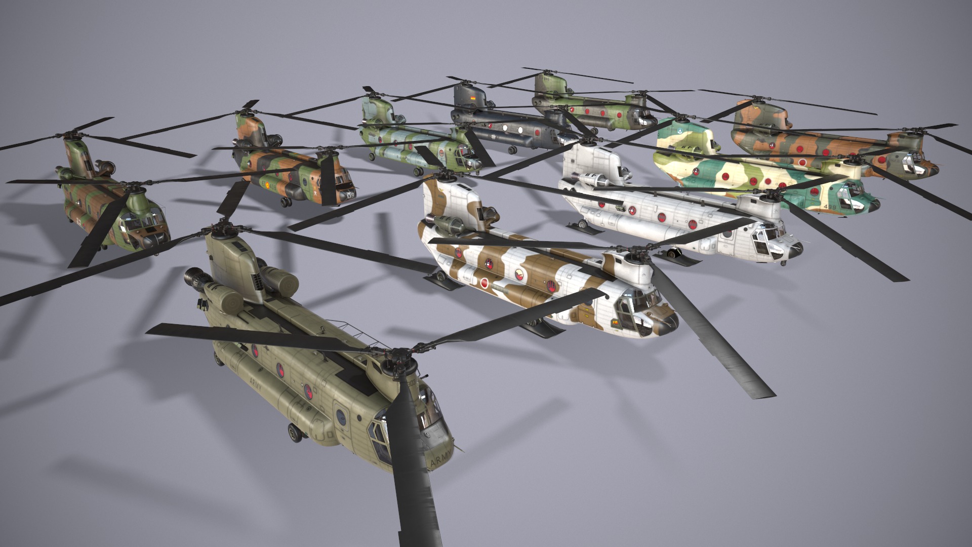 Helicopters Chinook CH-47 Collection _13