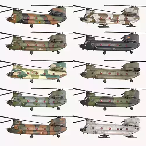 Helicopters Chinook CH-47 Collection 
