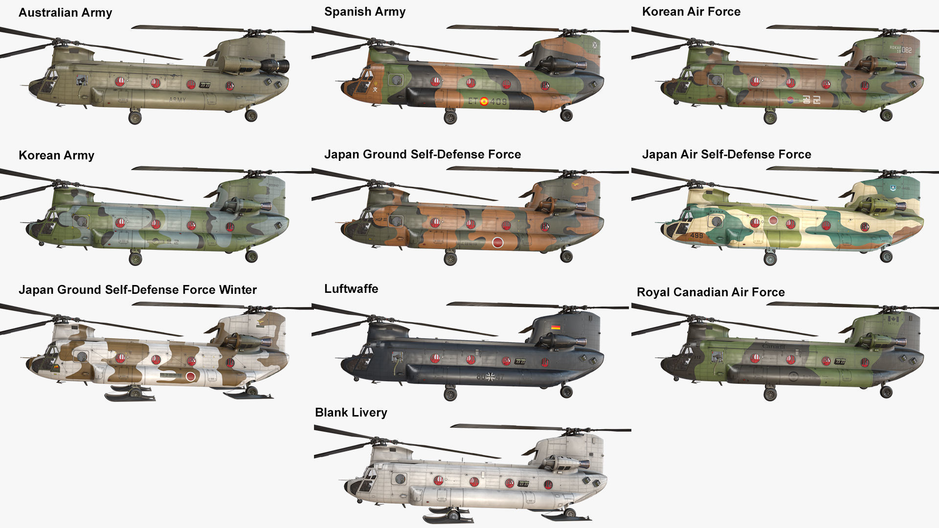 Helicopters Chinook CH-47 Collection _11