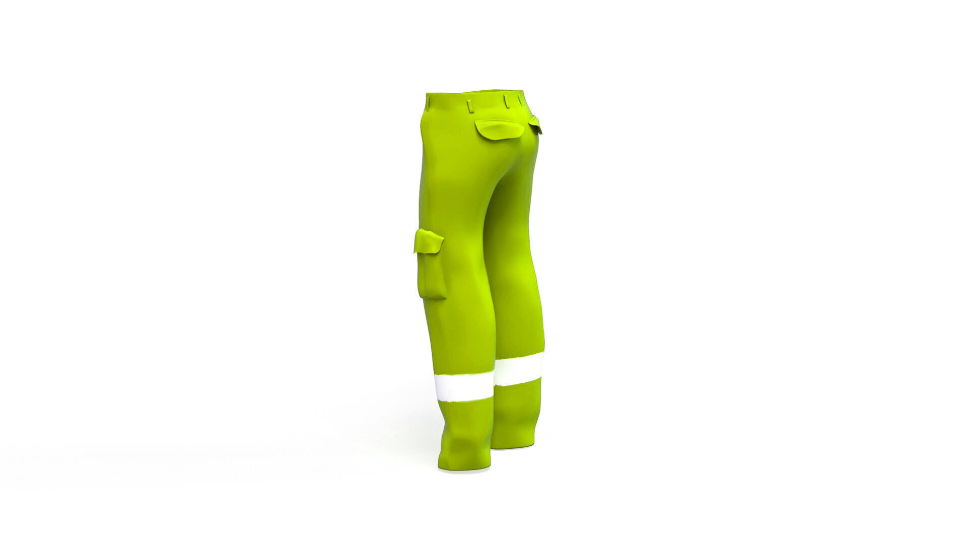 Pant Worker  Low-poly 3D model_2