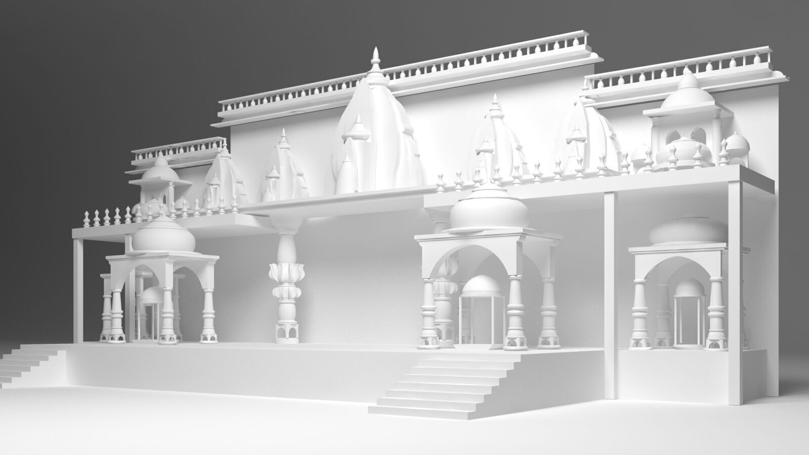 Indian Wedding Stage 3D model_6
