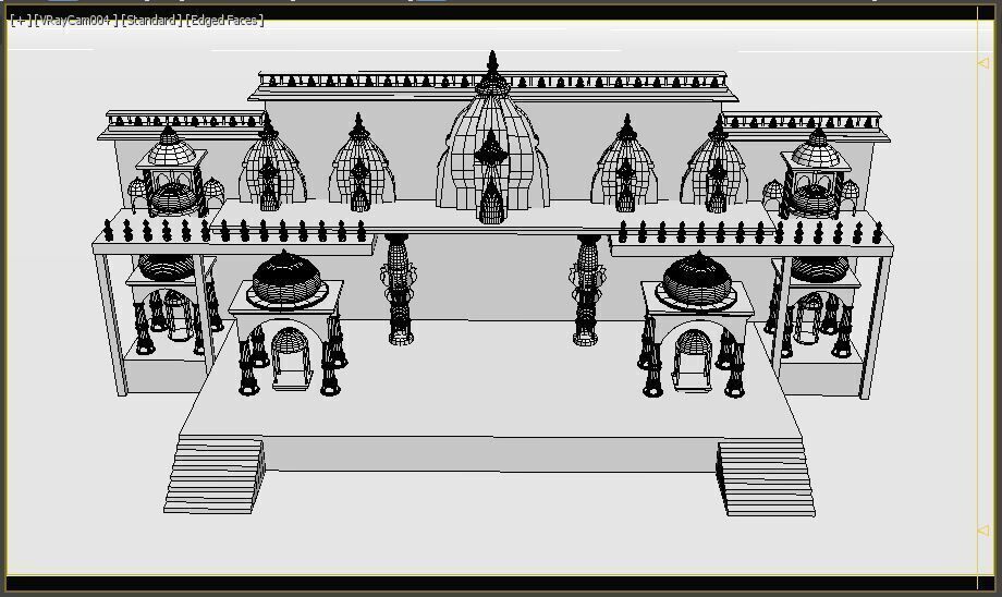 Indian Wedding Stage 3D model_11