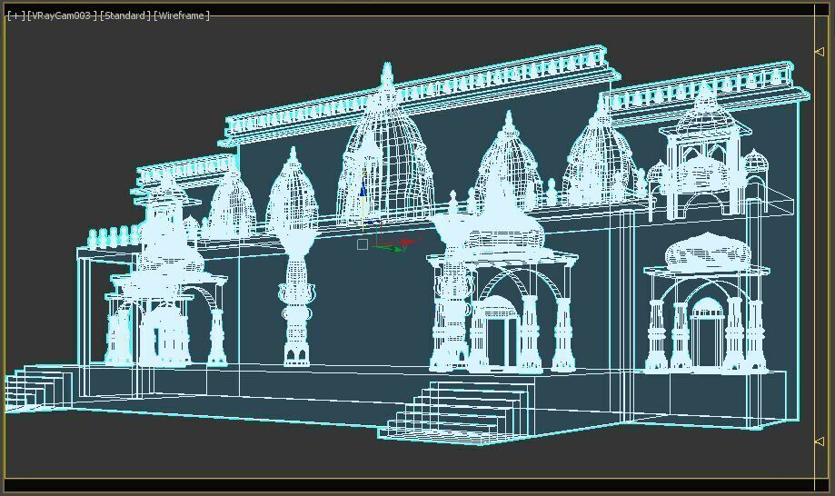 Indian Wedding Stage 3D model_14