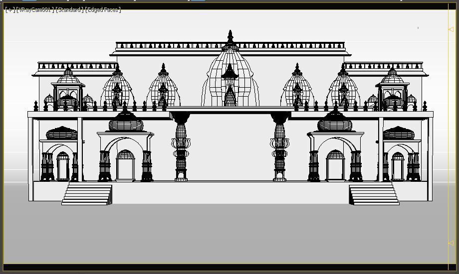 Indian Wedding Stage 3D model_8
