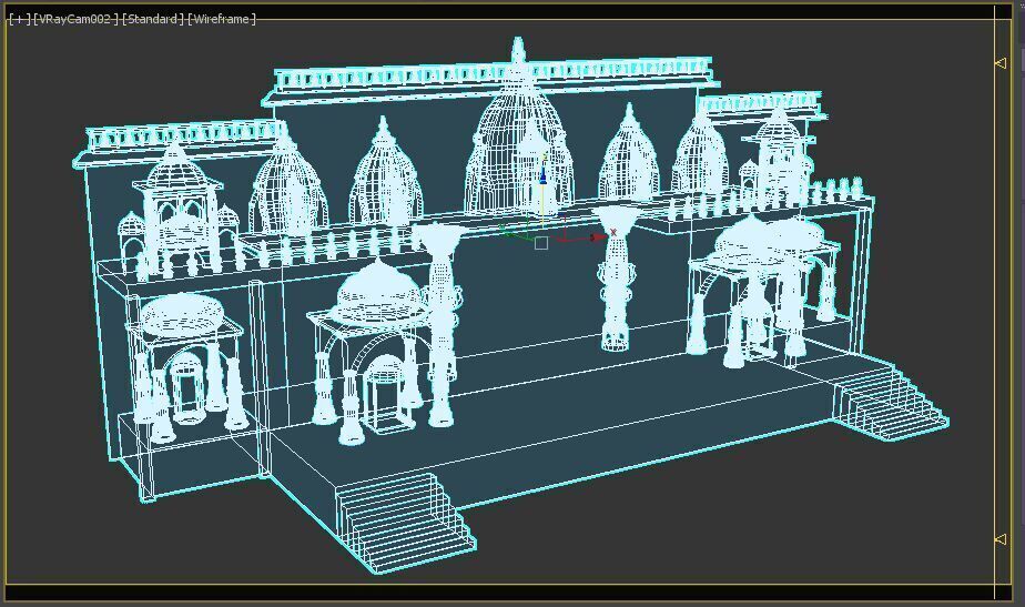 Indian Wedding Stage 3D model_13